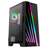 AEROCOOL ADVANCED TECHNOLOGIES Aerocool Mirage - Midi Tower - PC - Schwarz - ATX - micro ATX - Mini-ITX - ABS - SPCC - Gehärtetes Glas - Blau - Grün - Rot