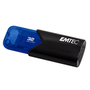 EMTEC B110 Click Easy 3.2 - 32 GB - USB Type-A - 3.2 Gen 2 (3.1 Gen 2) - 20 MB/s - Slide - Black - Blue