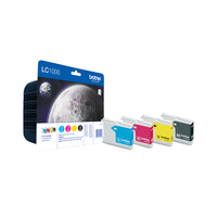 Brother LC-1000VALBPDR - Original - Pigment-based ink - Black - Cyan - Magenta - Yellow - Multi pack - DCP130C/330C/350/540CN/560CN/750CW/770CW - MFC240C/440CN/465CN/845CW/885CW/5860CN - Inkjet printing