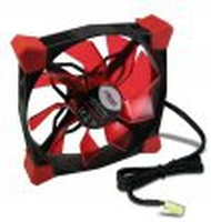 Inter-Tech N-120-R - Computergehäuse - Ventilator - 19 dB - Schwarz - Rot - Rot - 1,8 W