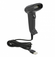 Delock USB Barcode Scanner 1D and 2D with connection cable - German Version - Handheld bar code reader - 1D/2D - LED - Code 128 - Code 39 - EAN-13 - EAN-8 - ISBN - PDF417 - Data Matrix - Micro QR Code - QR Code - 640 x 480 pixels