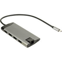 Inter-Tech GDC-802 - USB 3.2 Gen 1 (3.1 Gen 1) Type-C - 100 W - IEEE 802.1Q - IEEE 802.3ab - IEEE 802.3az - IEEE 802.3u - IEEE 802.3x - Grau - MMC - MicroSD (TransFlash) - 30 Hz