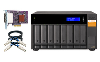 QNAP TL-D800S - HDD / SSD-Gehäuse - 2.5/3.5 Zoll - Serial ATA II - Serial ATA III - 6 Gbit/s - Hot-Swap - Schwarz - Grau