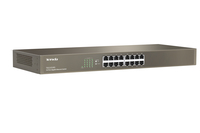 Tenda TEG1016G - Unmanaged - Gigabit Ethernet (10/100/1000) - Full duplex - Rack mounting - 1U