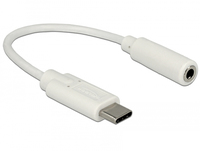 Delock 65913 - 3.5mm - Female - USB - Male - 0.14 m - White