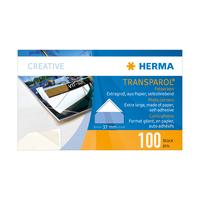 HERMA Transparol Fotoecken extra-groß 2er-Streifen 100 St. - Weiß - Entfernbar - Papier - 100 Stück(e)