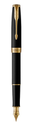 Parker 1931517 - Black,Gold - Blue - Gold,Lacquer - Round nib - Gold plated steel - Medium