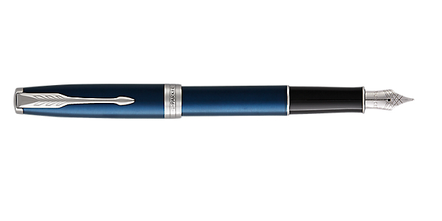 Parker Sonnet - Schwarz - Blau - Silber - Blau - Edelstahl - Lack - Palladium - Stahl/Rhodium - Medium