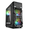 Sharkoon VG7-W RGB - Midi Tower - PC - Black - ATX - micro ATX - Mini-ATX - Acrylic - Multi