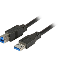 EFB Elektronik USB3.0 Anschlusskabel A-B, St.-St., 1,8m, schwarz, Premium