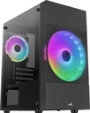 AEROCOOL ADVANCED TECHNOLOGIES Aerocool Atomic Lite - Mini Tower - PC - Black - micro ATX - Mini-ITX - ABS - SPCC - Steel - 15.8 cm