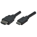 Manhattan High Speed HDMI-Kabel - 3D - Mini HDMI Stecker auf HDMI Stecker - geschirmt - schwarz - 1,8 m - 1,8 m - HDMI Typ A (Standard) - HDMI Type C (Mini) - 10,2 Gbit/s - Schwarz