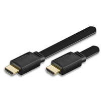 Techly High Speed HDMI with Ethernet Kabel, Flachkabel, schwarz, 10m