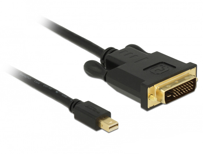 Delock 83988 - 1 m - Mini DisplayPort - DVI-D - Männlich - Männlich - Gold