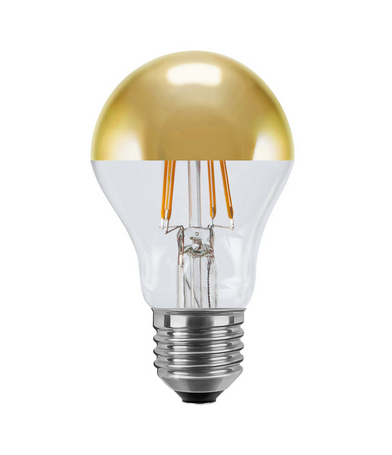 Segula LED Glühlampe Spiegelkopf Gold E27 3.2W 2700K dimm