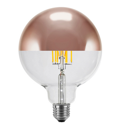 Segula LED Globe 125 Spiegelkopf Kupfer E27 6.5W 2700K dimm