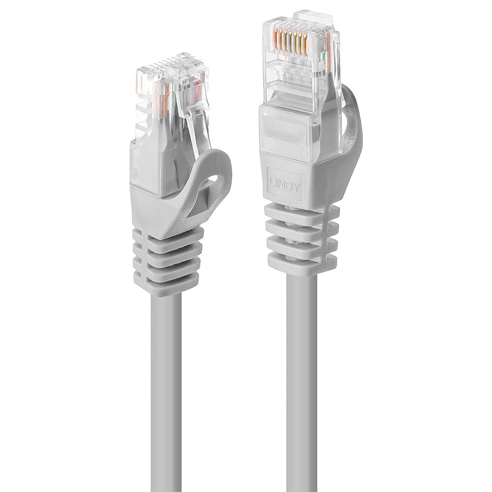 Lindy 48361 0.5m Cat5e U/UTP (UTP) Grau Netzwerkkabel