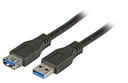 EFB Elektronik USB3.0 Verlängerungskabel A-A, St.-Bu., 1,8m, schwarz, Classic