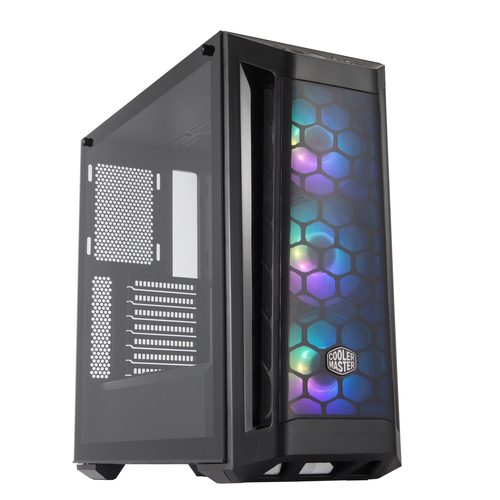 Cooler Master MasterBox MB511 ARGB - Midi Tower - PC - Black - ATX - EATX - micro ATX - Mini-ITX - SSI CEB - Plastic - Steel - Tempered glass - Multi