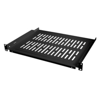 LogiLink SF1C45B - Rack shelf - Black - Steel - 10 kg - 1U - 48.3 cm (19")