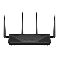 Synology RT2600AC - Wi-Fi 4 (802.11n) - Dual-Band (2,4 GHz/5 GHz) - Eingebauter Ethernet-Anschluss - Schwarz - Tabletop-Router