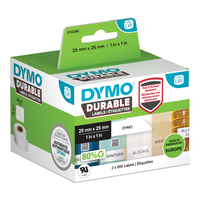 Dymo Durable - Weiß - Selbstklebendes Druckeretikett - Polypropylen (PP) - Universal - LabelWriter Wireless - 4XL - SE450 - 450 Twin Turbo - 450 Turbo - 450 - 400 Twin Turbo - 400 Turbo - 400,... - 2,5 cm