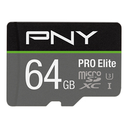 PNY PRO Elite - 64 GB - MicroSDXC - Klasse 10 - UHS-I - Class 3 (U3) - Schwarz - Grau