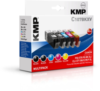 KMP C107BKXV - Tinte auf Pigmentbasis - Schwarz - Cyan - Magenta - Gelb - Canon - Multi pack - PIXMA MG5750 - MG5751 - MG5752 - MG5753 PIXMA MG6850 - MG6851 - MG6852 - MG6853 PIXMA MG7750 - MG7751,... - CLI-571BK/C/M/Y