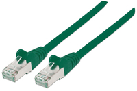 Intellinet Network Patch Cable - Cat6A - 1m - Green - Copper - S/FTP - LSOH / LSZH - PVC - RJ45 - Gold Plated Contacts - Snagless - Booted - Lifetime Warranty - Polybag - 1 m - Cat6a - S/FTP (S-STP) - RJ-45 - RJ-45