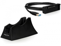 Delock 61858 - Black - 5 Gbit/s - Serial ATA - Serial ATA II - 2.5,3.5" - USB - 12V / 2A