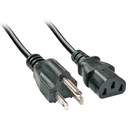 Lindy 2m US 3 Pin to C13 Mains Cable - low lead - 2 m - C13 coupler