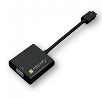 Techly IDATA-HDMI-VGA4 - HDMI C - VGA - Black