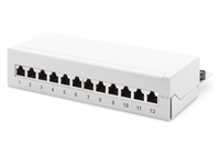 DIGITUS Desktop CAT 6A, Klasse EA Patch Panel, geschirmt, grau