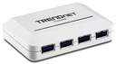 TRENDnet TU3-H4 - 5000 Mbit/s - White - CE - FCC - 0.3 W - 68 g - 0 - 40 °C