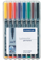 STAEDTLER 317 WP8 - Black - Blue - Brown - Green - Orange - Red - Violet - Yellow - Black - Transparent - Polypropylene (PP) - 1 mm - 8 pc(s)