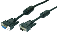 LogiLink VGA M/F 10m - 10 m - VGA (D-Sub) - VGA (D-Sub) - Schwarz - Männlich/Weiblich - UL-2919