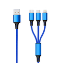 ACV 2GO 797151 - 1.5 m - USB B - USB C/Micro-USB B/Lightning - Black - Blue
