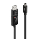 Lindy 43342 - USB Typ-C - DisplayPort - Männlich - Schwarz - 2 m - 32,4 Gbit/s