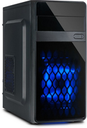 Inter-Tech MA-01 Micro - Micro Tower - PC - Schwarz - uATX - Blau - Taschenlüfter