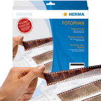 HERMA Negative pockets transparent for 7 x 5 negative stripes 100 pcs. - 100 pages - Negative storage page - Transparent - Polypropylene (PP)