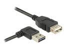 Delock 1m - USB 2.0-A - USB 2.0-A - 1 m - USB A - USB A - USB 2.0 - Männlich/Weiblich - Schwarz