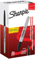 Sharpie Fine - 24 Stück(e) - Schwarz - Feine Spitze - Schwarz - Grau - Rund - Fein