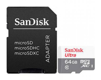 SanDisk 64GB Ultra microSDXC - 64 GB - MicroSDXC - Class 10 - 100 MB/s - 10 MB/s - Grey