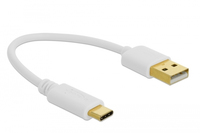 Delock 85355 - 0.15 m - USB A - USB C - White