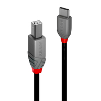 Lindy 36942 - 2 m - USB C - USB B - USB 2.0 - 480 Mbit/s - Schwarz