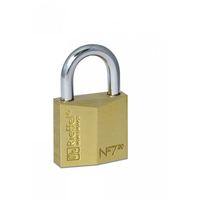 Rieffel 7/30 - Conventional padlock - Key lock - Brass - Stainless steel - Brass - Steel - U-shaped