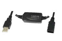 LogiLink 15M USB 2.0 - USB 2.0 M/F - 15 m - USB A - USB A - USB 2.0 - Male/Male - Black