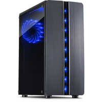 Inter-Tech 88881309 - Mini Tower - PC - Schwarz - ATX - ITX - uATX - Heimbüro - Blau