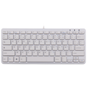 R-Go Compact Keyboard - AZERTY (FR) - white - wired - Mini - Wired - USB - AZERTY - White