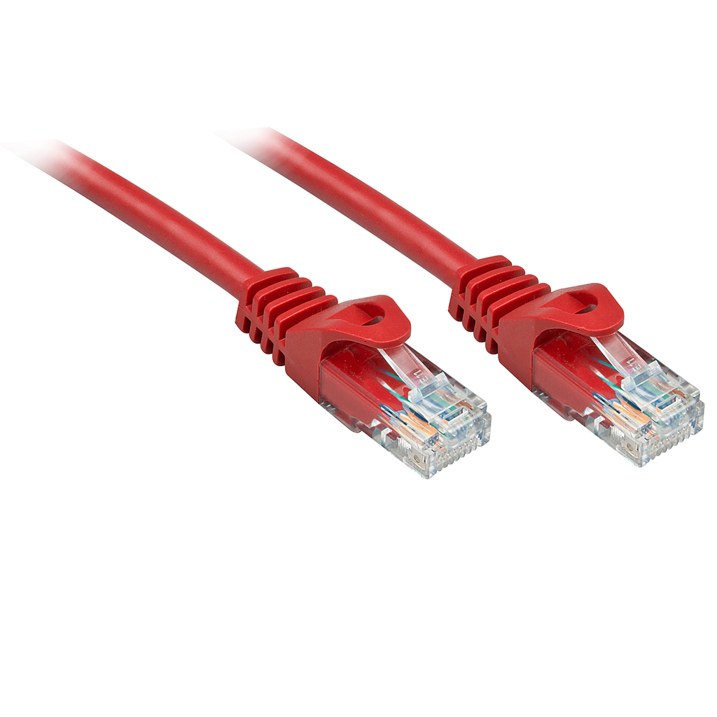 Lindy Rj45/Rj45 Cat6 2m - 2 m - Cat6 - U/UTP (UTP) - RJ-45 - RJ-45 - Red